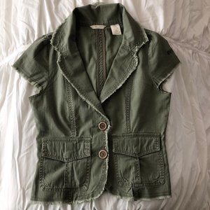 Roxy Size S/P Green Denim Vest